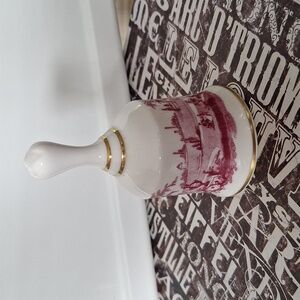 Danbury Mint Bells of the World Spode Dinner Bell - Red/Pink & White - England